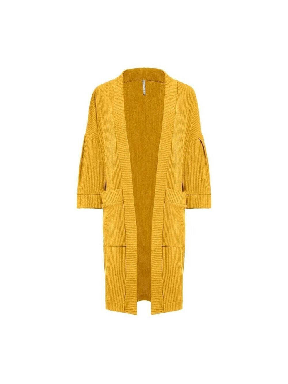 Melow by Melissa Bolduc Zeus Mustard Long Cardigan Size Small